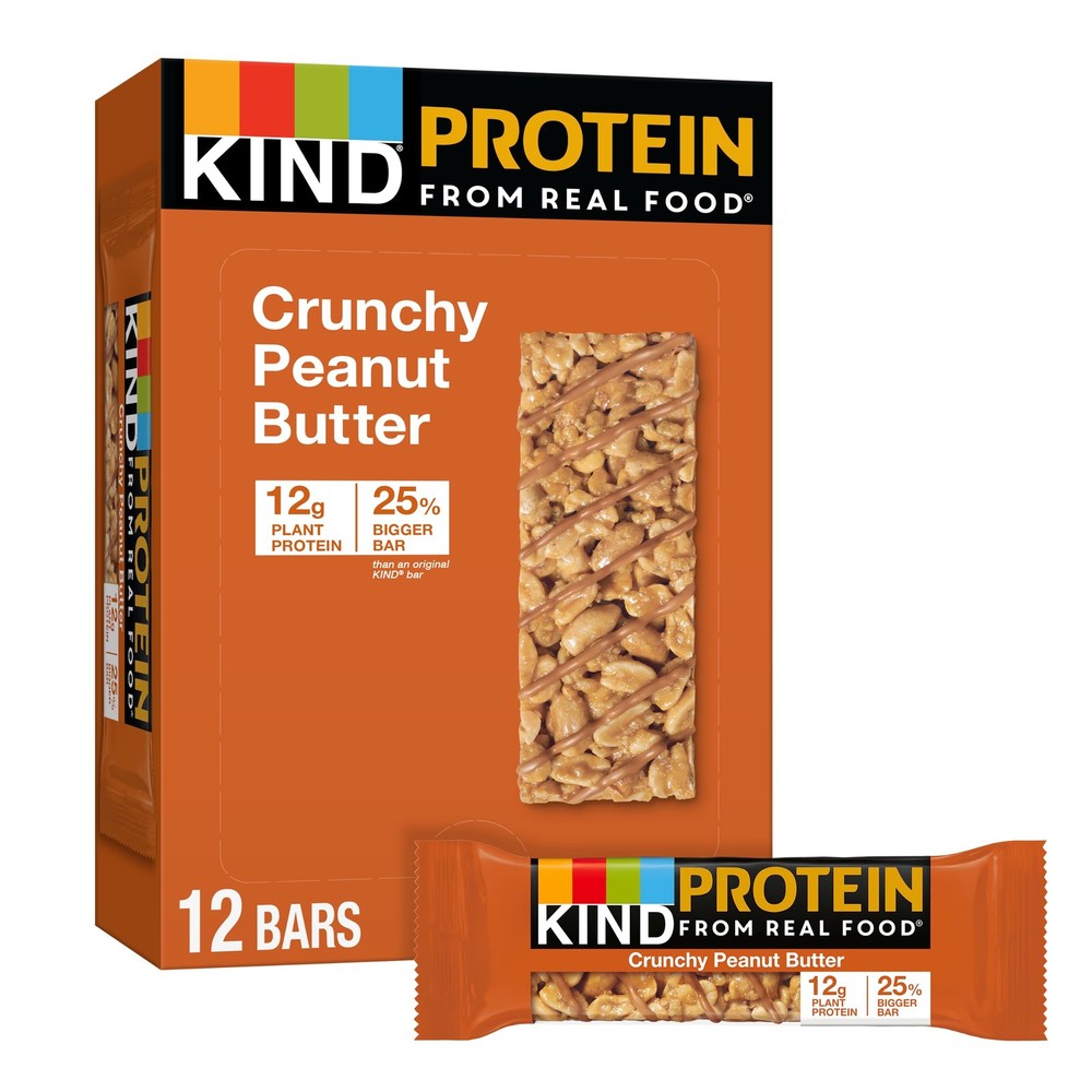 Protein Snack Bar, Crunchy Peanut Butter, Healthy Snacks, Gluten Free, 12g Pl…