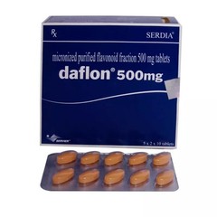 Daflon 500 mg 60 Tablets Treatment of Varicose Veins Hemorrhoids Free Shipping