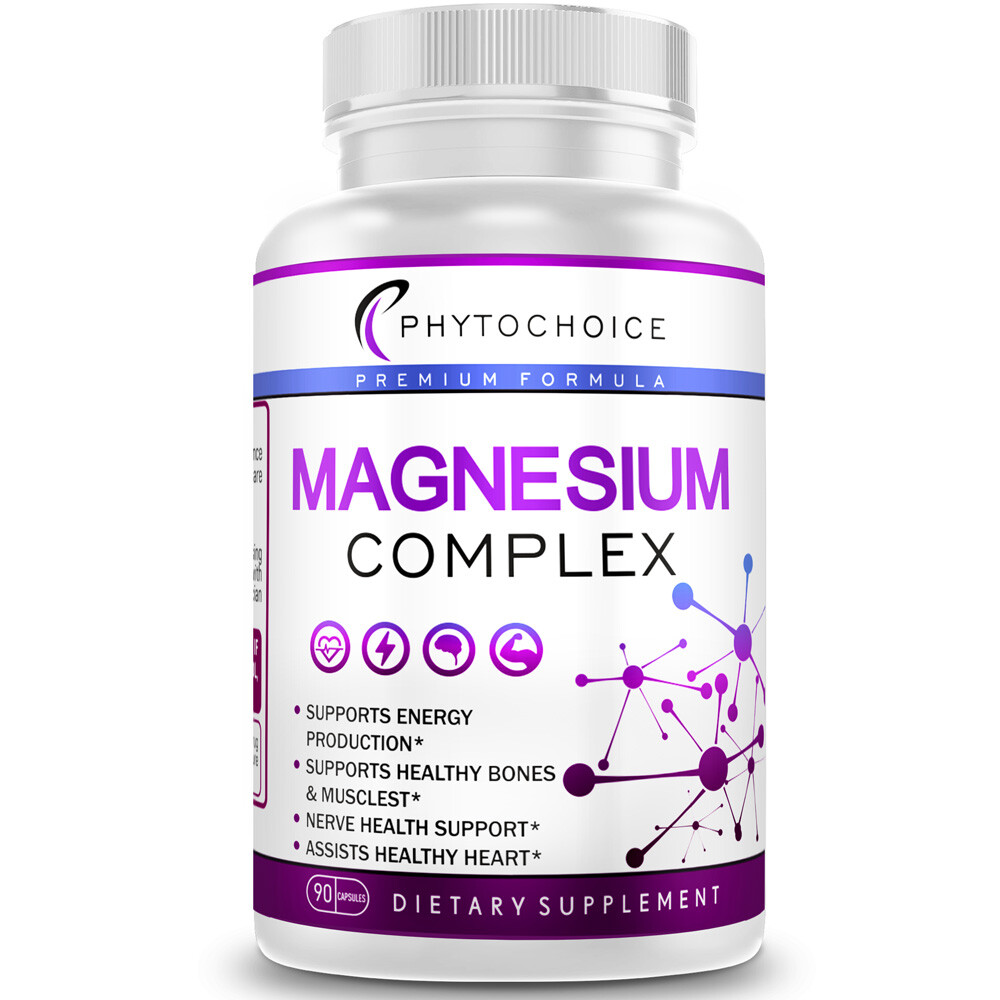 Magnesium Complex 400mg High Absorption, for Memory, Focus, Better Sleep, 90ct