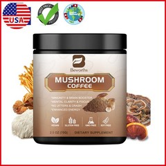 70g Organic Mushroom Coffee-Reishi,Cordyceps, Lion’s Mane,Turkey Tail Mushrooms
