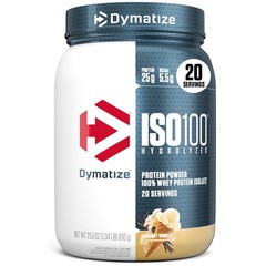 Dymatize ISO100 Whey Protein Powder Isolate, Gourmet Vanilla, 25g of Protein,…