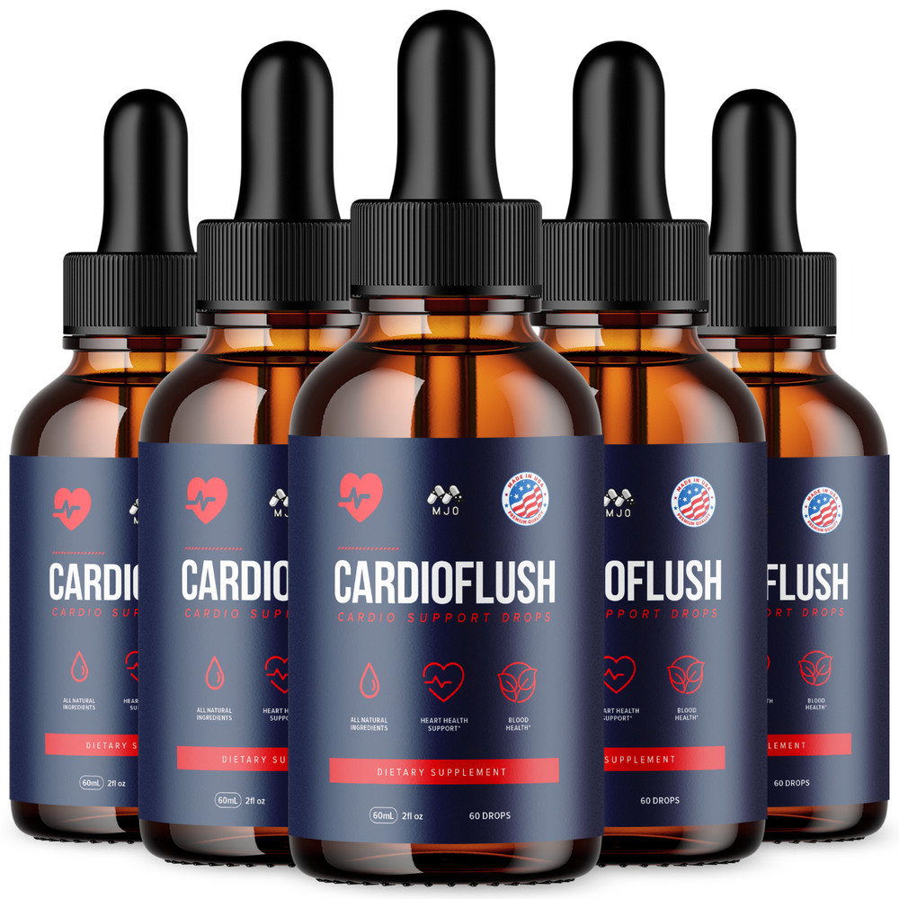 (5 Pack) Cardioflush Drop Blood Support Vitamin Supplement Cardio flush 150 Serv