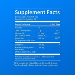 Nello Lemon Supercalm Powdered Drink Mix Cortisol Reducer Sleep Aid Supplement