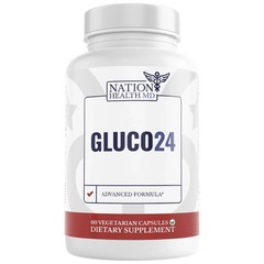 GLUCO24 Advanced Glucose Support for Optimal Sugar Regulation, Pack of 3