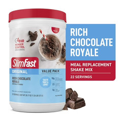 SlimFast Original Meal Replacement Shake Mix, Rich Chocolate Royale, 20.18 oz,