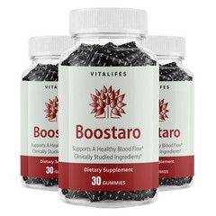 (3 Pack) Boostaro Male Stamina Gummies for Advanced Blood Flow Support 30Gummies