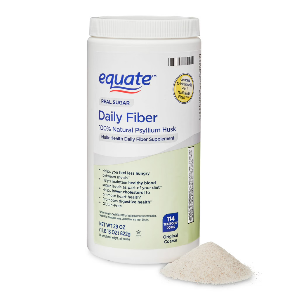 Equate Daily Fiber Powder, 29 oz, Unflavored, Compare to Metamucil 4-in-1 fiber