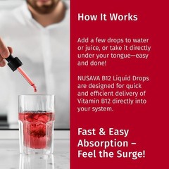 B12 Vitamin 1~3x and B6 Liquid Drops, B12 Sublingual B Complex-B12 5000mcg 60ml