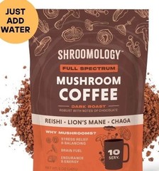NEW Shroomology™ Full Spectrum Mushroom Coffee Dark Roast 5 Oz Non -GMO & GF