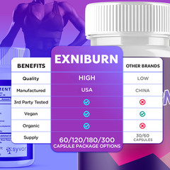 (2 Pack) Exniburn Advanced Energy & Fitness Max Supplement Exni Burn 120 Capsule