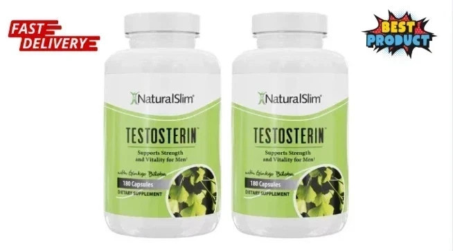 Natural Slim Testosterin Men’s Multivitamins Booster 180 Capsules ( Pack of 2 )