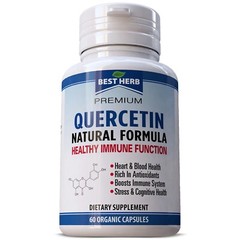 Quercetin Natural Herbal Supplement 60 Pills Immune Stress Heart Blood Support