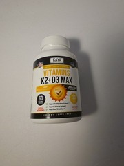 Vitamin K2 (MK7) D3 5000 IU Supplement, BioPerine Capsules Immune Health 4/26