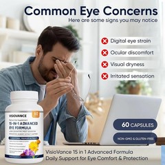 Advanced 15 in 1 VisioVance Eye Formula – Neurobella Eye Formula with All 3 C…