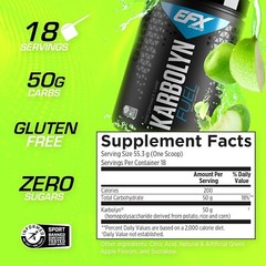 EFX Karbolyn Fuel: Fast Absorbing Carb Complex & Fuel Source, Green Apple 2.2 lb