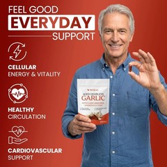 Resilia Garlic Extract 1200mg Softgels (60 Count) – Odorless Aged Garlic Extra..