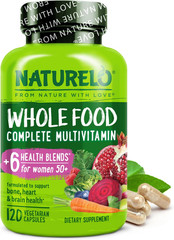 Whole Food Multivitamin for Women 50+ (Iron Free) with Vitamins, Minerals, & …