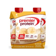 Premier Protein Shake, Bananas & Cream, 30g Protein, 11 Fl Oz, 4 Ct Free