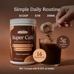 Santo Remedio Super Café – Coffee Powder w/ Prebiotic Fiber & Mushrooms – 8.4oz.