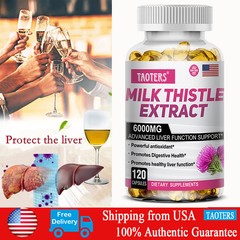 Liver Cleanse & Detox Support Supplement 6000mg Milk Thistle Extract