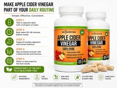 KEY NUTRITION APPLE CIDER VINEGAR 1500MG 240 VEGGIE CAPSULES TOTAL 2 PACK DETOX