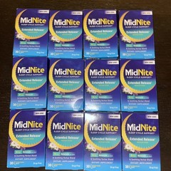 Lot of 12 MidNite Sleep Cycle 6mg Melatonin EXTENDED RELEASE 30 tablets 06/2027