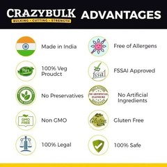 CrazyBulk Natural Alternative for Lean Mass & Strength 60 Caps Free Ship Pack 3
