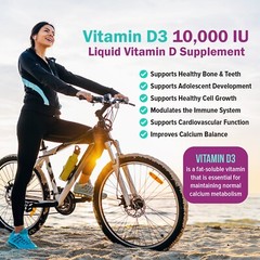 Vegan Plant Based Liposomal Liquid Vitamin D3 dropper – 10,000 IU, Orange Flavor