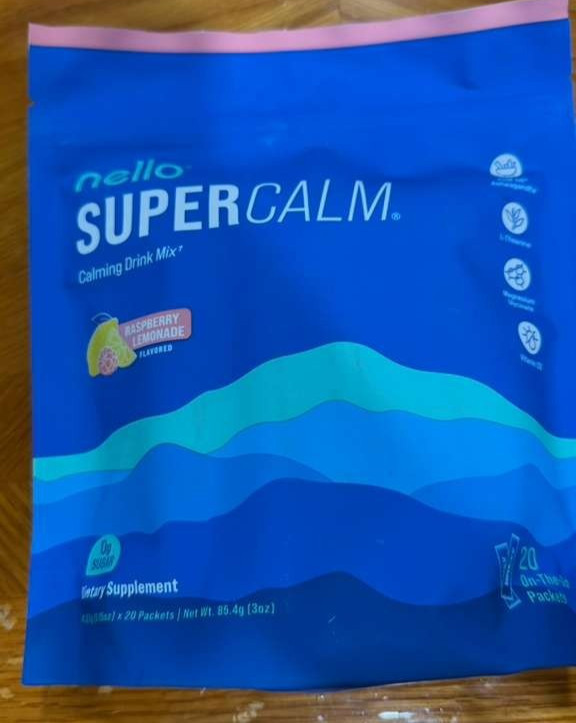 Nello Supercalm Powdered Calming Drink Mix Raspberry Lemonade Exp 9/26 New
