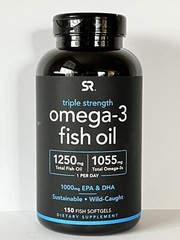 Sports Research Triple Strength Omega-3 Fish Oil, 150 Fish Softgels EXP 08/2026
