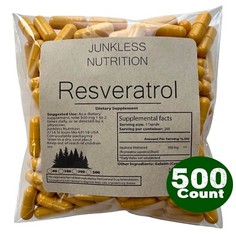Resveratrol Maximum 500 MG Strength Natural (500 CAPSULES) AntiAging Antioxidant