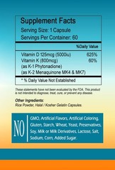 Vitamin K2 (800mcg) + Vitamin D3 (5000 IU) Capsules – Ship from USA\