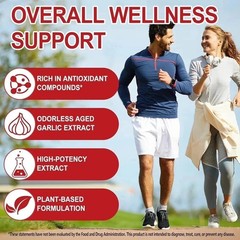 Odorless Garlic 7500Mg per Servings, 300 Softgels 2 Years Aged Garlic