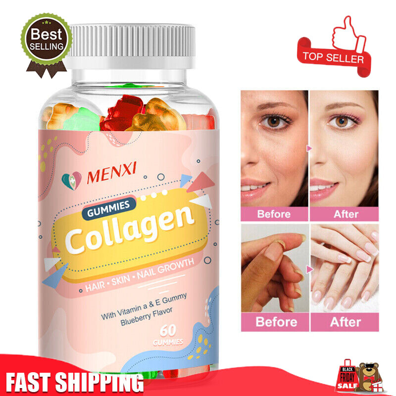 Collagen Vitamin Gummies for Hair Skin & Nails, Premium Collagen Supplement 60pc