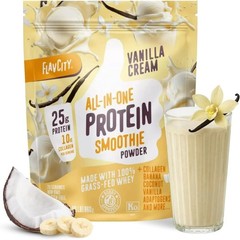 FlavCity Vanilla All in One Protein Shake Powder – On the Go Meal Alternative…