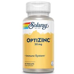 Solaray OptiZinc 30 mg, Supports Immune & Endocrine Systems 60 Veg Caps
