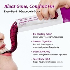 3PCS FOODOLOGY Coleology Bowel Movement (Grape & Prune) 10 Sticks NEW