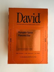 David’s Protein David Protein Pumpkin Spice Flavored Bar 12Ct NEW