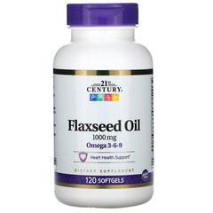 21st Century Flaxseed Oil 1000 mg 120 Softgels Gluten-Free