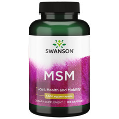 Swanson MSM – Essential Minerals for Cartilage,Collagen & Hair, 1000mg, 120 Caps