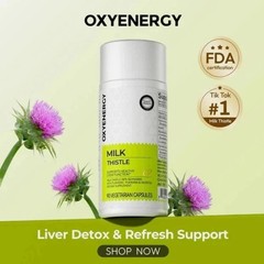 Oxyenergy Milk Thistle Liver Detox & Colon Cleanse,Natural Liver Health Support