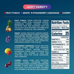 Electrolyte Drink Mix Packets – Variety of Grape, Fruit Punch, Lemonade, Cherry