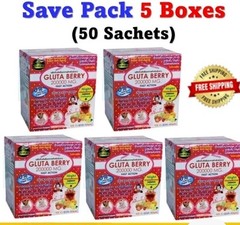 5 x Gluta Berry 200000 mg Drink PUNCH Reduce Freckles Aura Skin