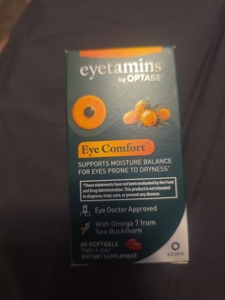 Eyetamins by Optase Eye Comfort (60 Softgels)New In Original Box Exp 5-2028