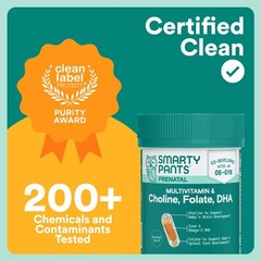 SmartyPants Prenatal Multivitamin Capsules, OBGYN CoDeveloped with Choline