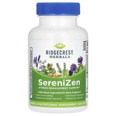 Ridgecrest Herbals SereniZen for Stress Management, 60 caps