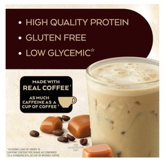 Atkins Café Caramel Iced Coffee Flavor High Protein Shake, 15g of Protein, 1g Su