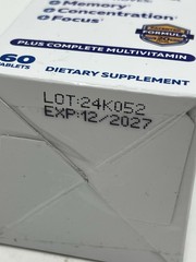 Focus Factor Extra Strength Multivitamin Brain Health 60 Count Bottle 12/27