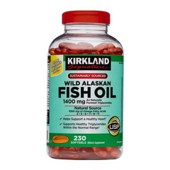 Kirkland Signature Wild Alaskan Fish Oil 1400mg 230 Softgels – FREE SHIPPING
