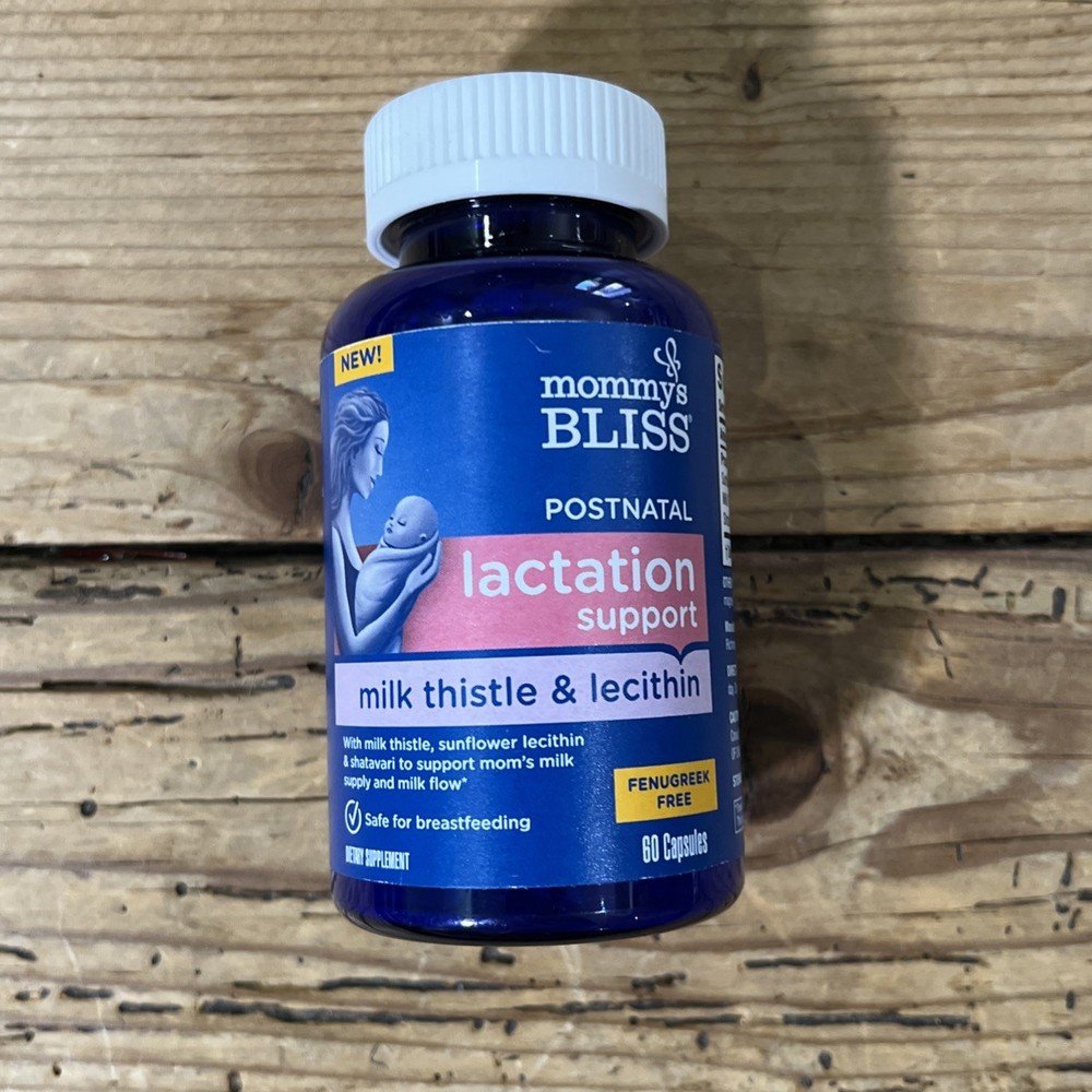 Mommy’s Bliss Postnatal Lactation Support Milk Thistle & Lecithin 60ct Exp 06/26